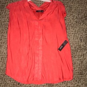 Coral polyester top